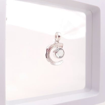 Half Flower Pendant Obsidian - Idee D'Arte Positano