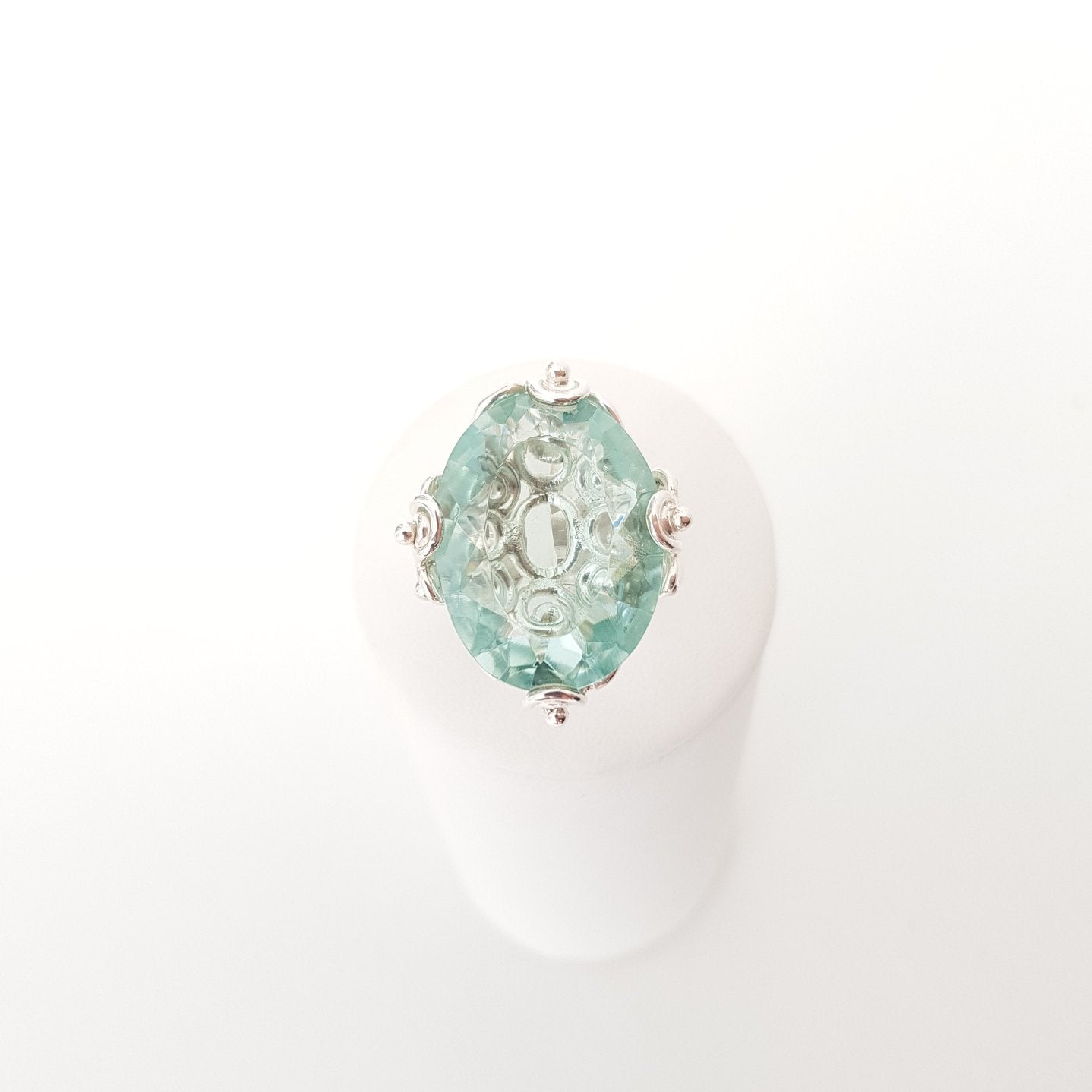 Curly Ring Obsidian - Idee D'Arte Positano