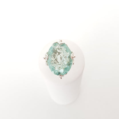 Curly Ring Obsidian - Idee D'Arte Positano