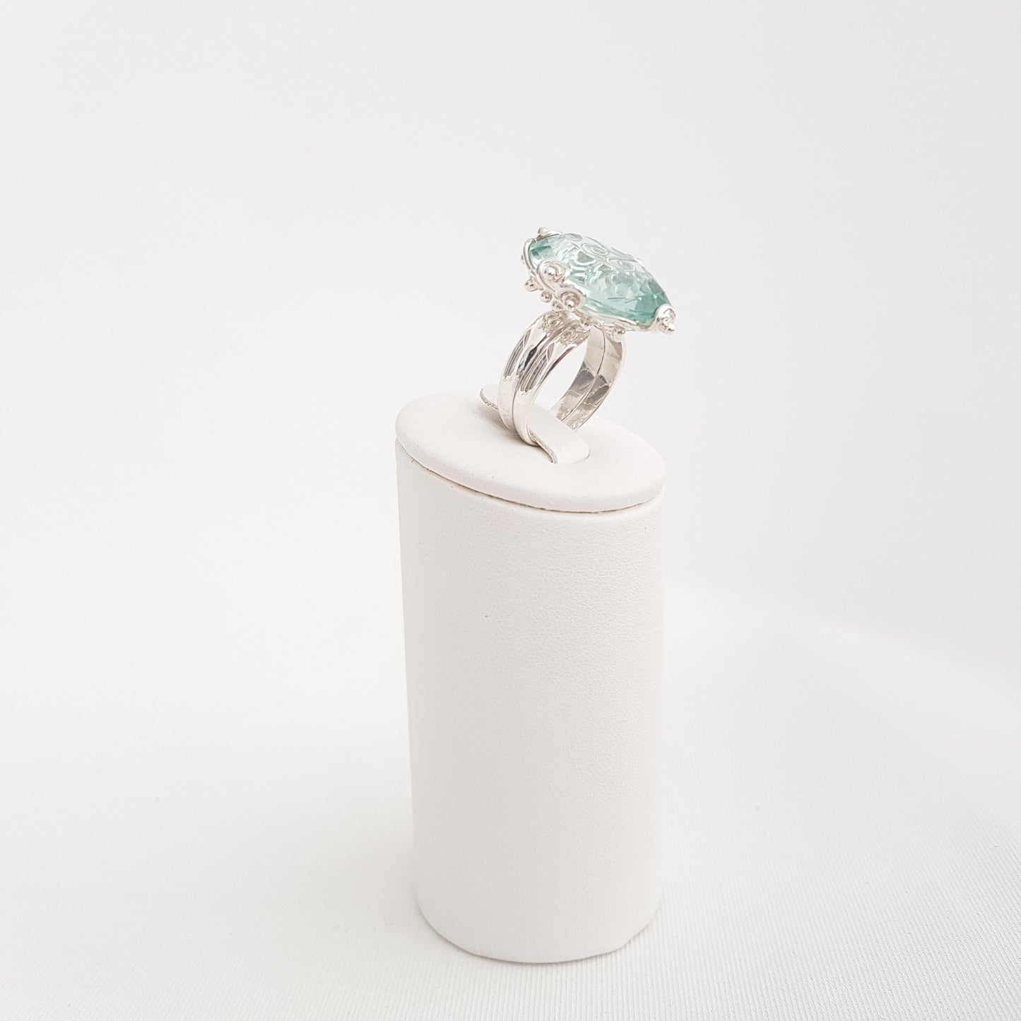 Curly Ring Obsidian - Idee D'Arte Positano