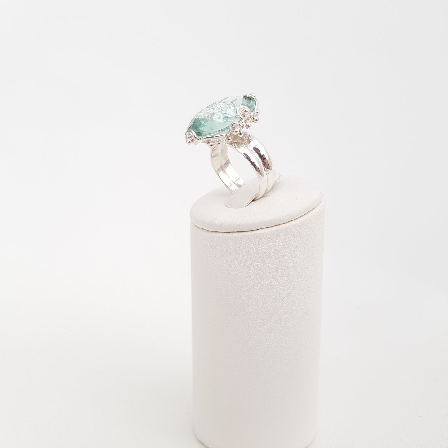 Curly Ring Obsidian - Idee D'Arte Positano