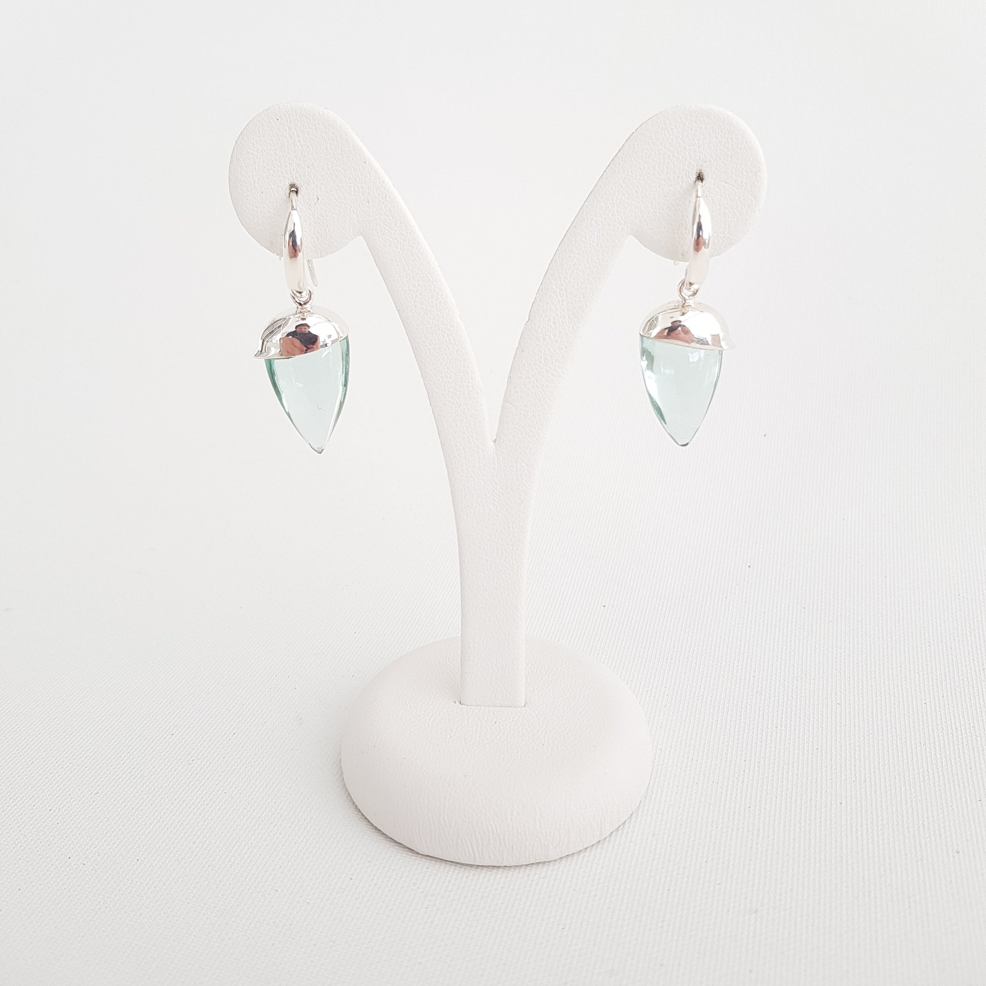 Drop Upside Down Earrings Obsidian - Idee D'Arte Positano