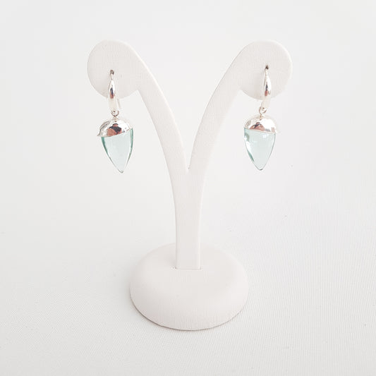 Drop Upside Down Earrings Obsidian - Idee D'Arte Positano