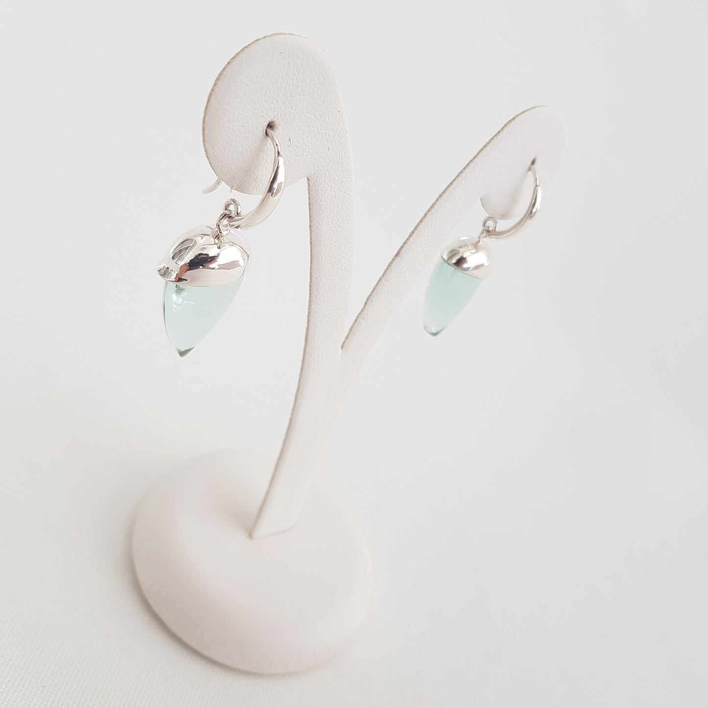 Drop Upside Down Earrings Obsidian - Idee D'Arte Positano