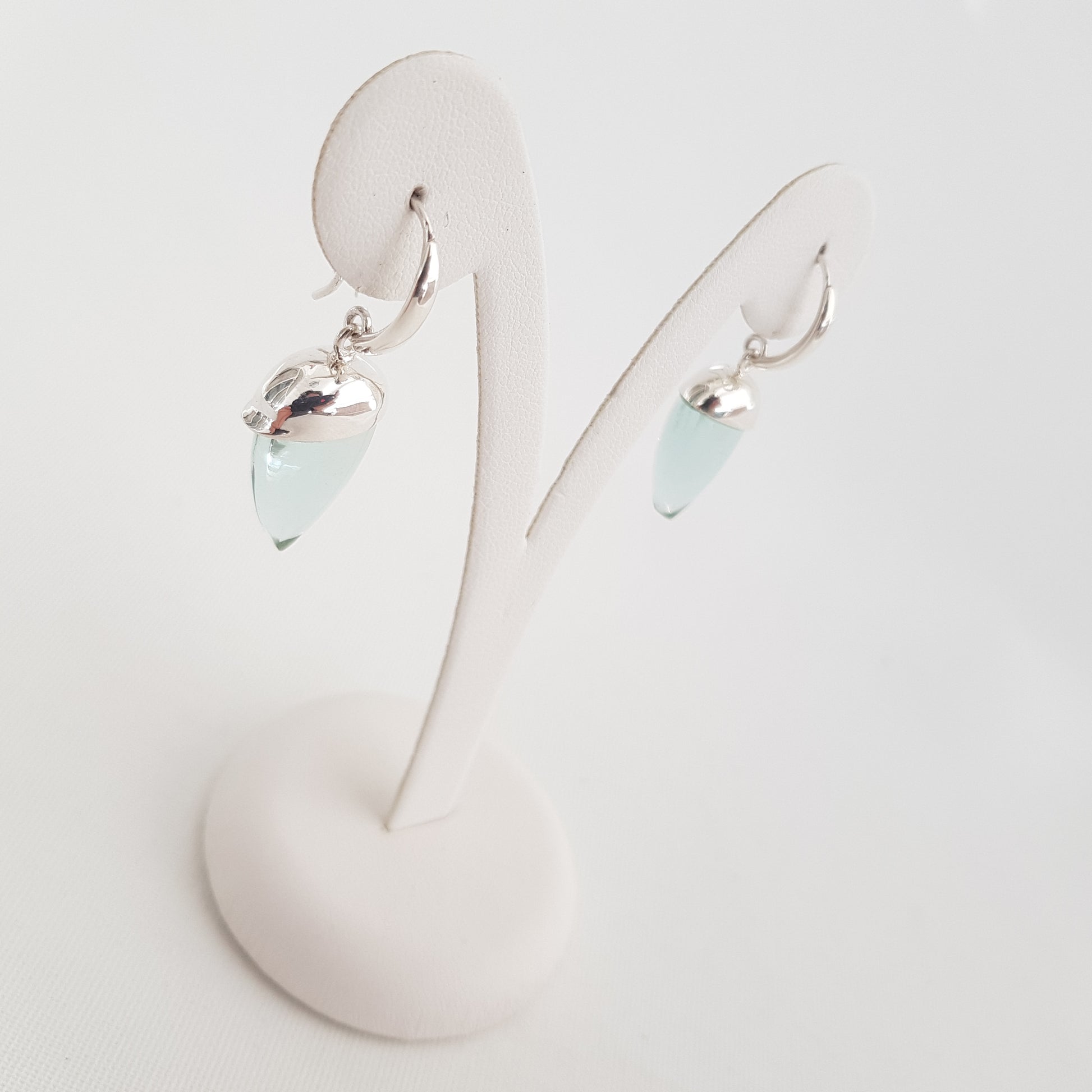 Drop Upside Down Earrings Obsidian - Idee D'Arte Positano