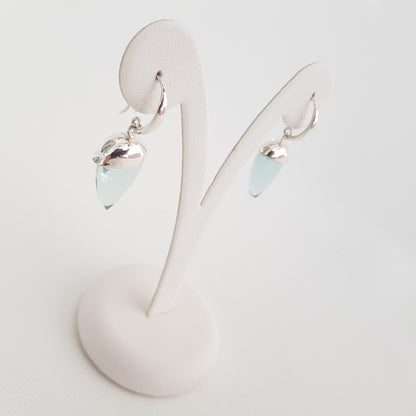 Drop Upside Down Earrings Obsidian - Idee D'Arte Positano