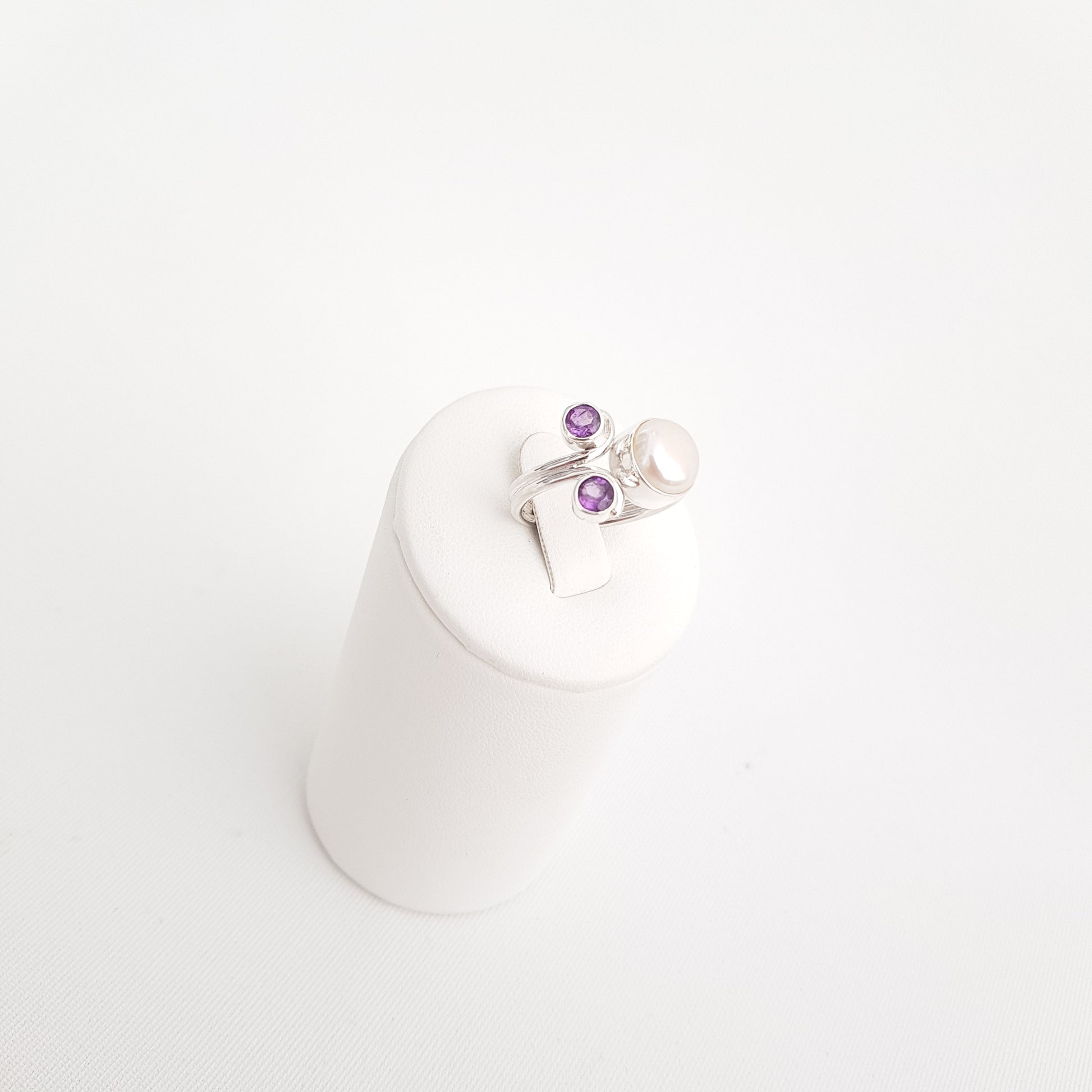 Dubble Gem & Pearl Ring - Idee D'Arte Positano