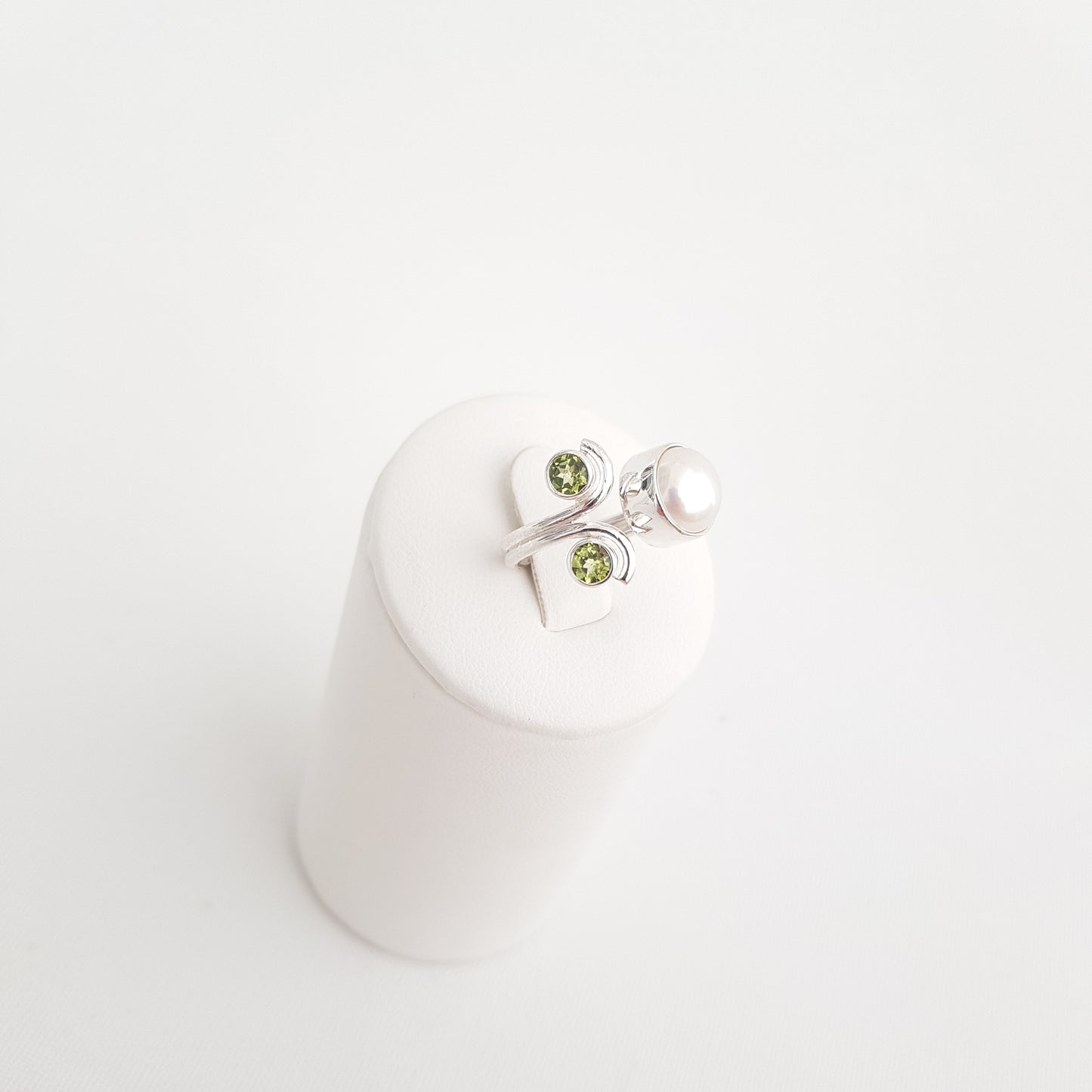 Dubble Gem & Pearl Ring - Idee D'Arte Positano