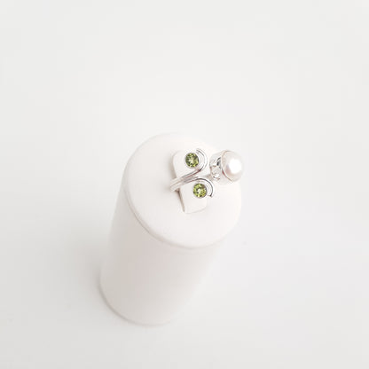 Dubble Gem & Pearl Ring - Idee D'Arte Positano