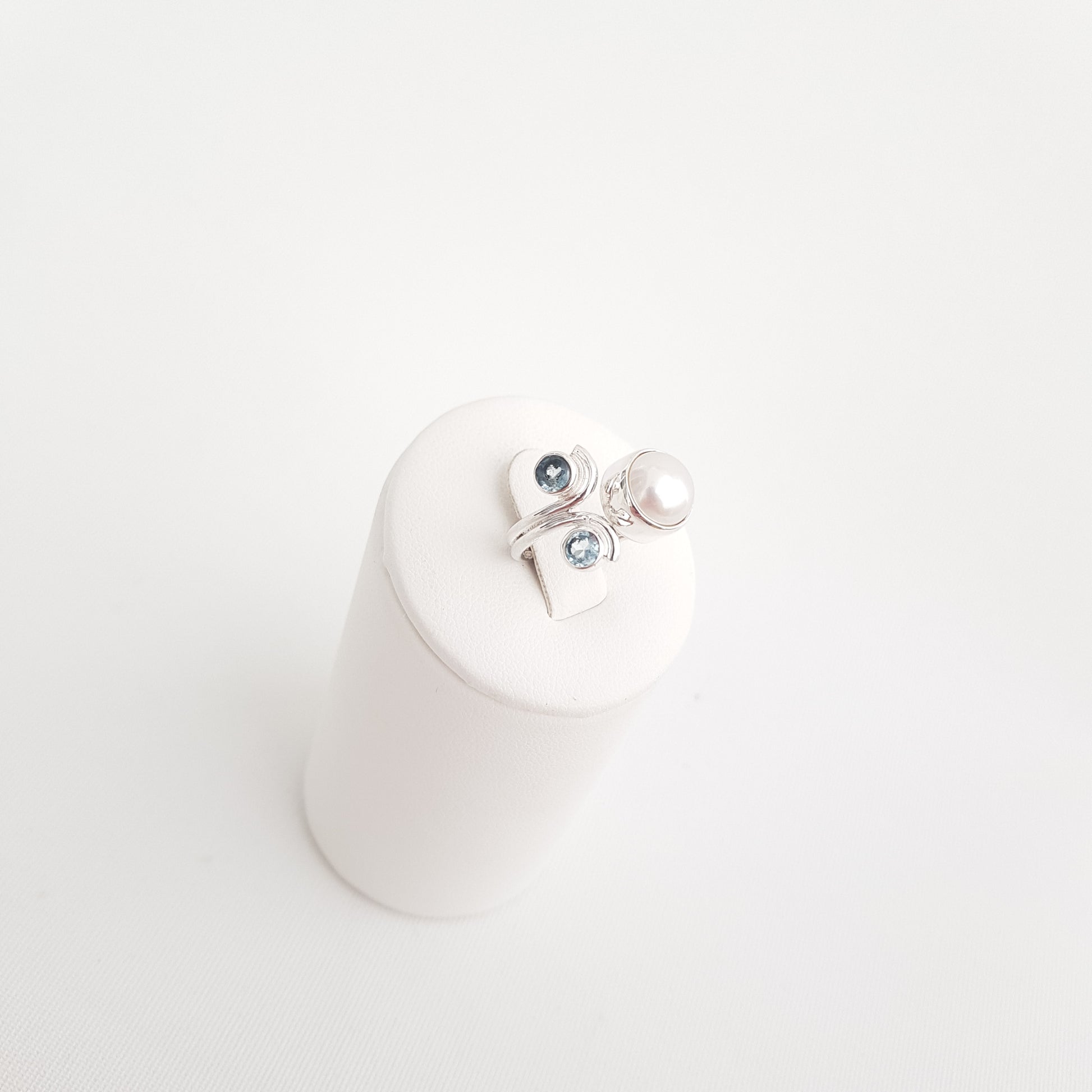 Dubble Gem & Pearl Ring - Idee D'Arte Positano