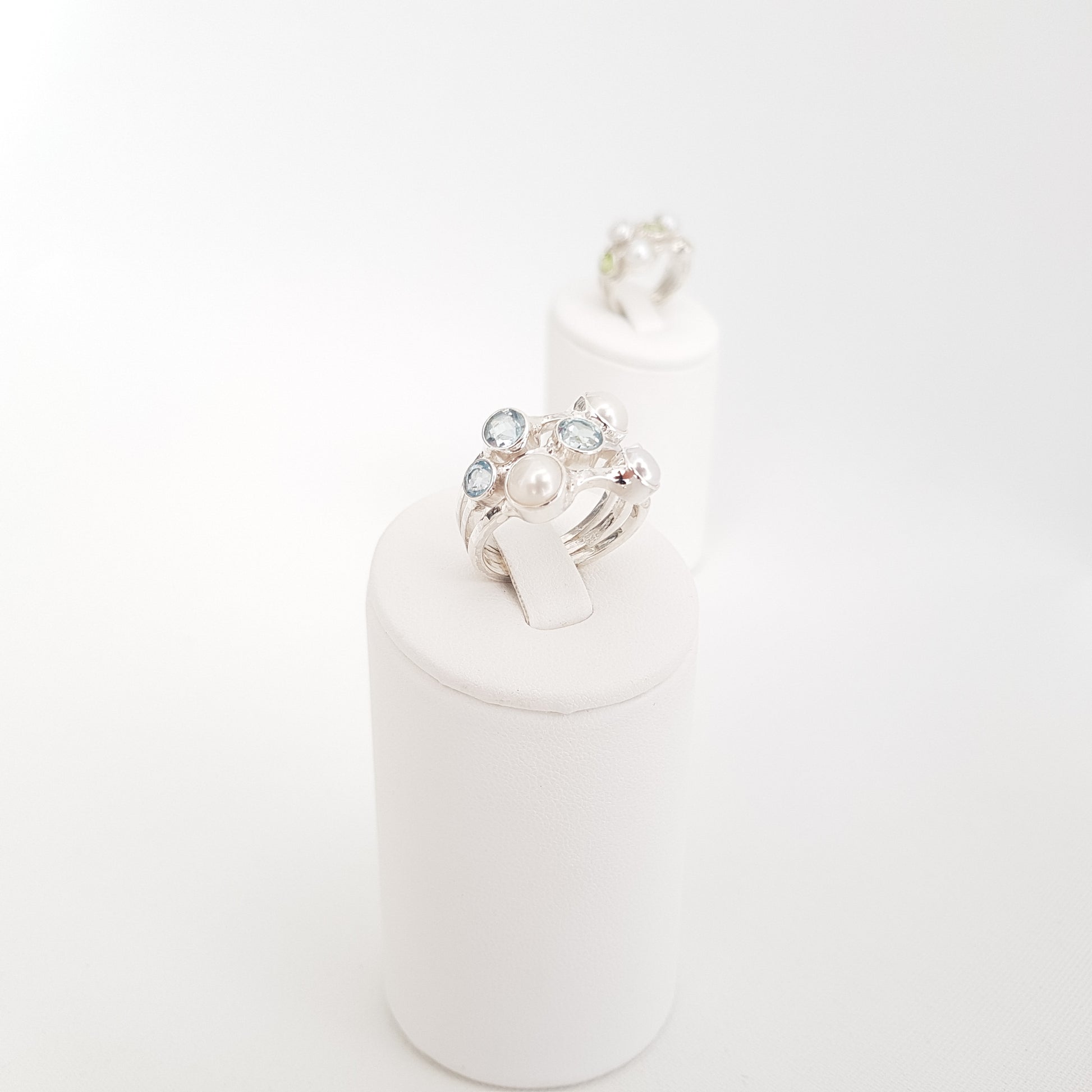 Multi Gem&Pearls Ring - Idee D'Arte Positano