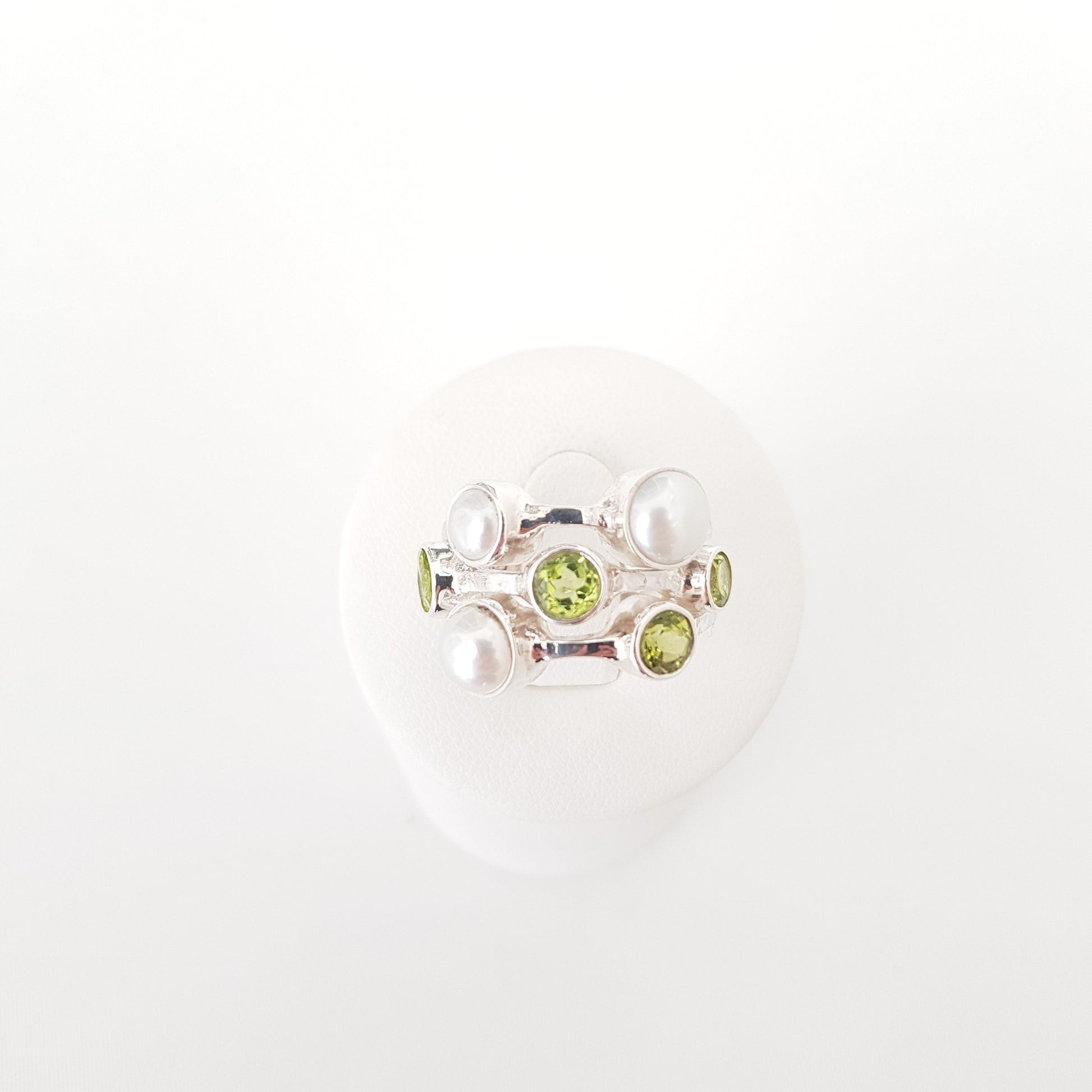 Multi Gem&Pearls Ring - Idee D'Arte Positano