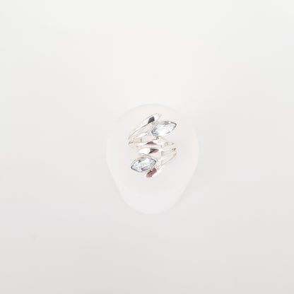 Dubble Maquise Ring Blue Topaz - Idee D'Arte Positano