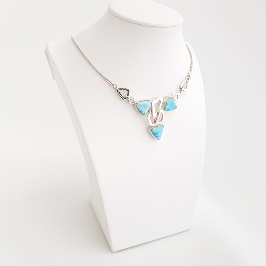 Pubbles Nacklace Larimar - Idee D'Arte Positano