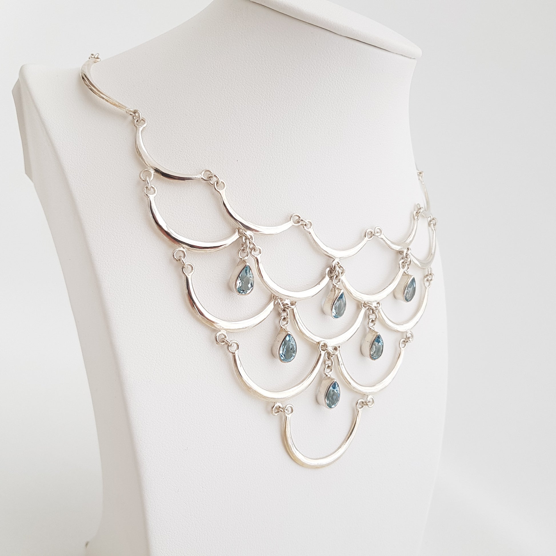 Flounces Topaz Necklace - Idee D'Arte Positano