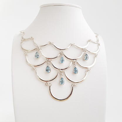 Flounces Topaz Necklace - Idee D'Arte Positano