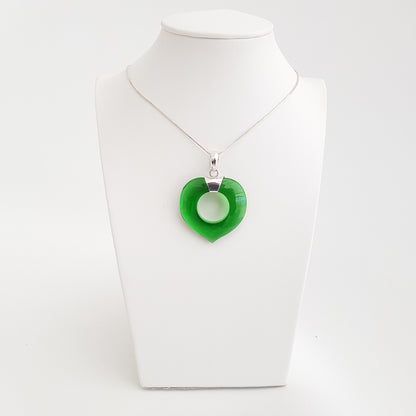 Heart Pendant Obsidian - Idee D'Arte Positano