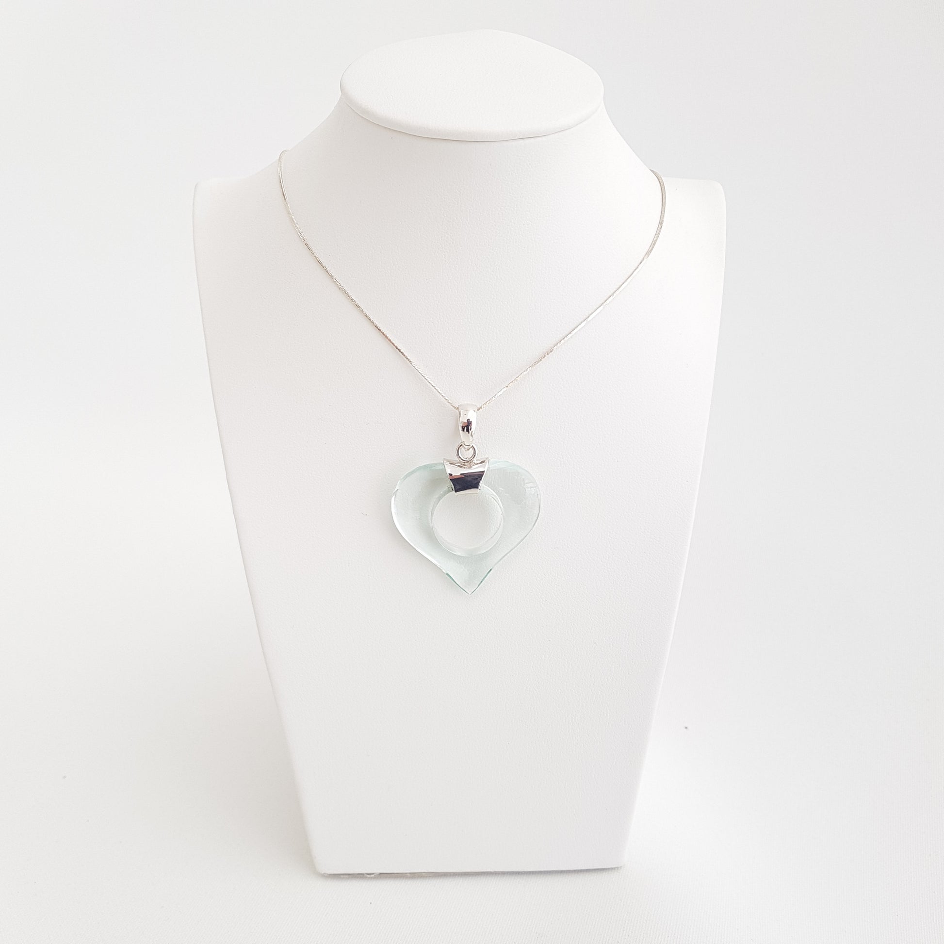 Heart Pendant Obsidian - Idee D'Arte Positano