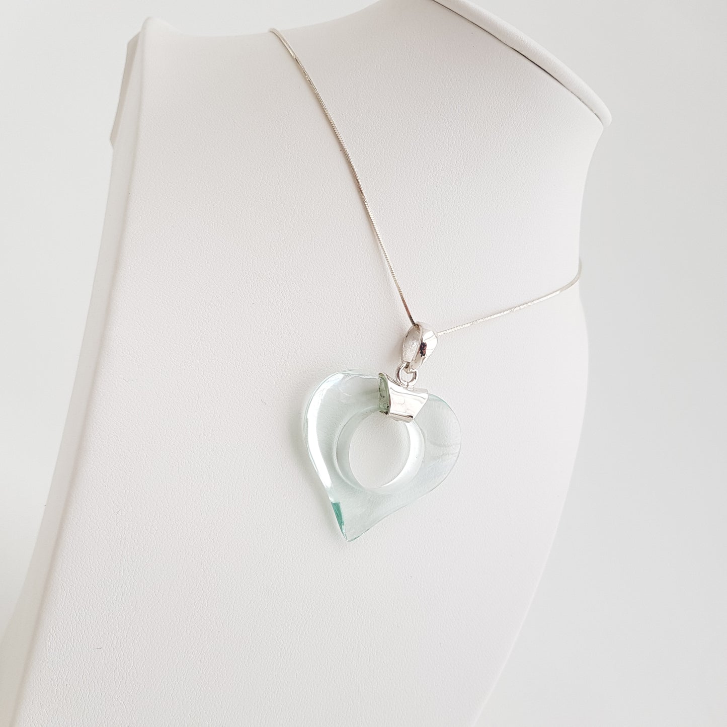Heart Pendant Obsidian - Idee D'Arte Positano