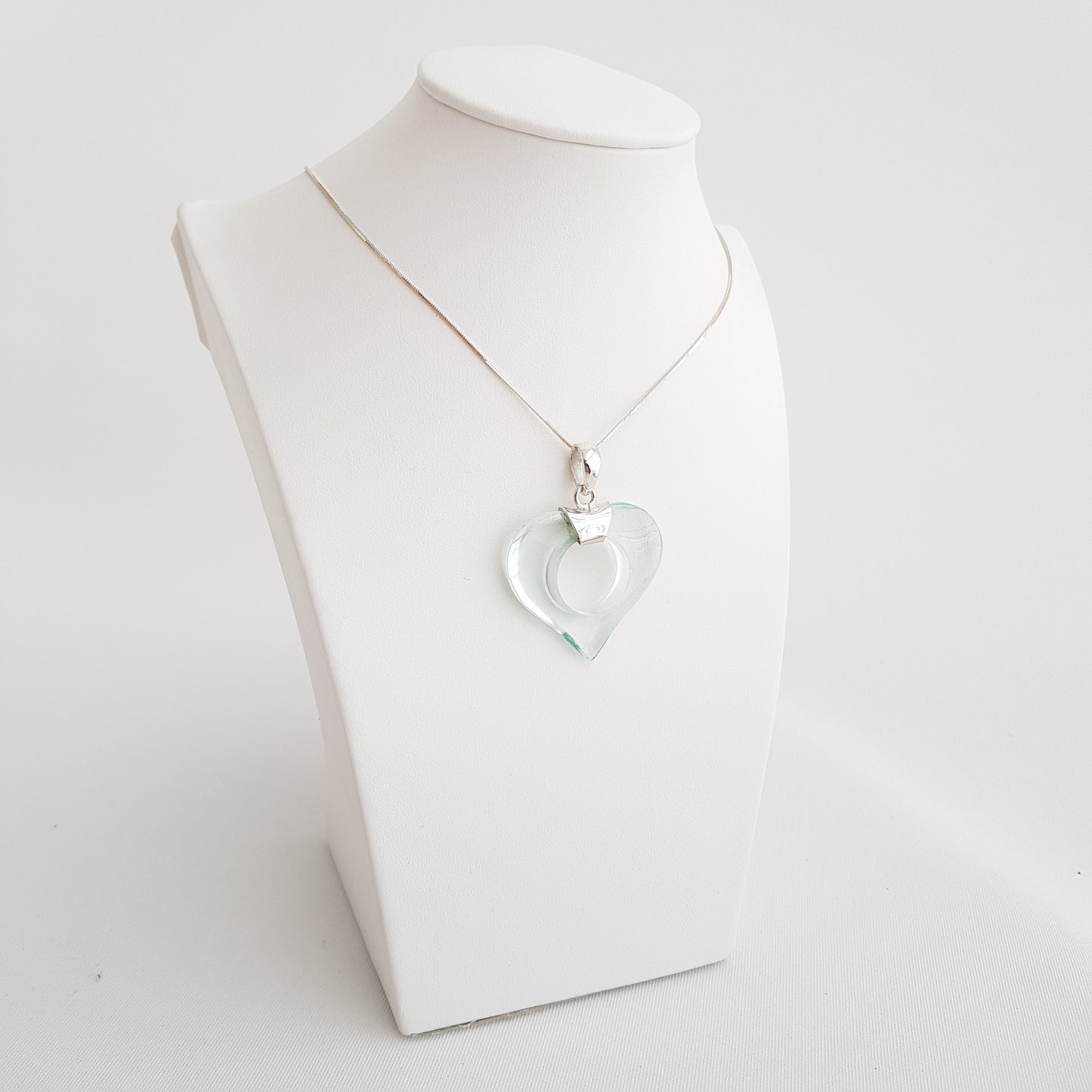 Heart Pendant Obsidian - Idee D'Arte Positano