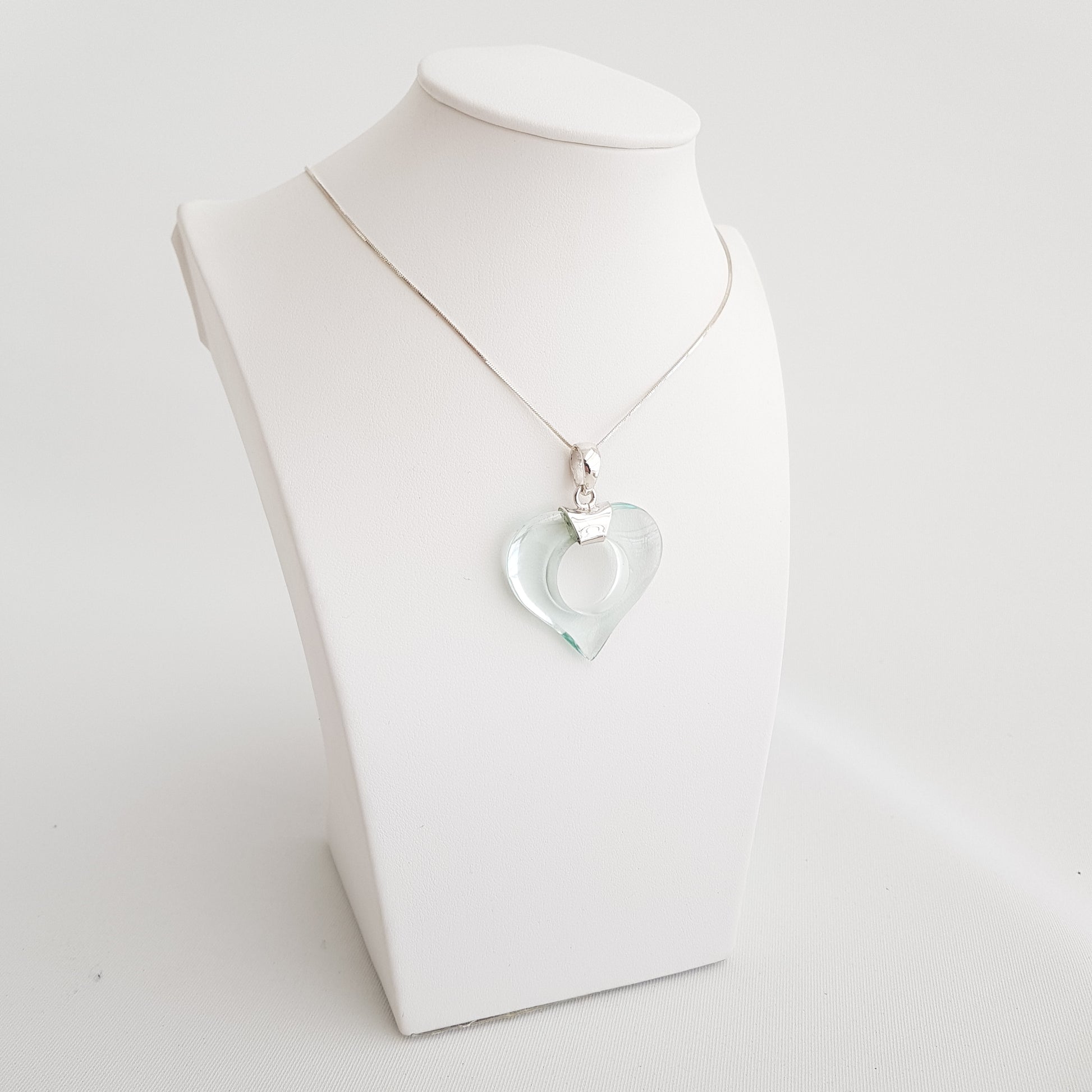 Heart Pendant Obsidian - Idee D'Arte Positano