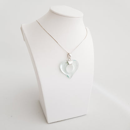 Heart Pendant Obsidian - Idee D'Arte Positano