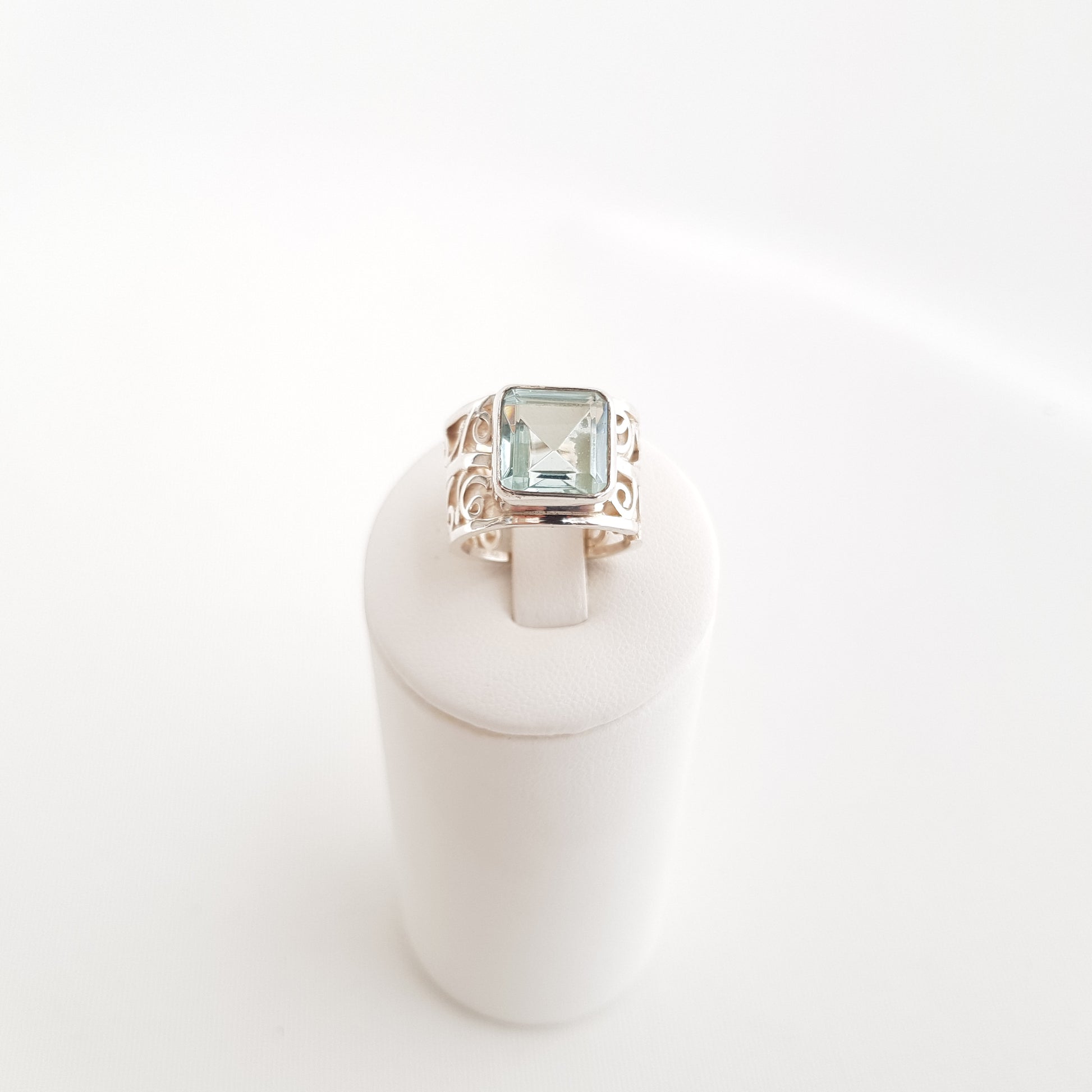 Curly Band Ring Obsidian - Idee D'Arte Positano