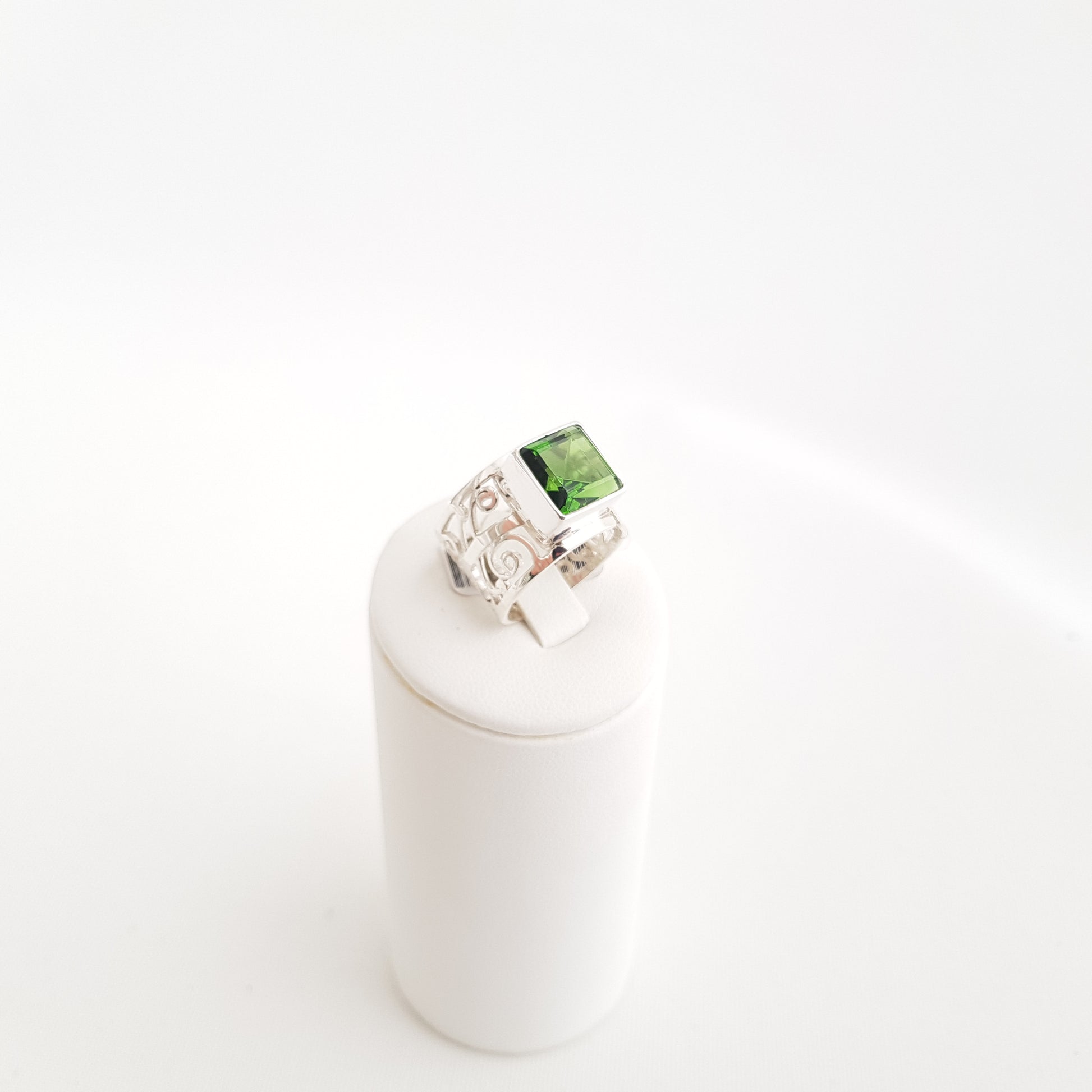 Curly Band Ring Obsidian - Idee D'Arte Positano
