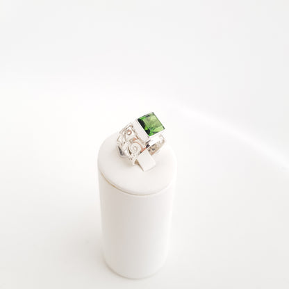 Curly Band Ring Obsidian - Idee D'Arte Positano