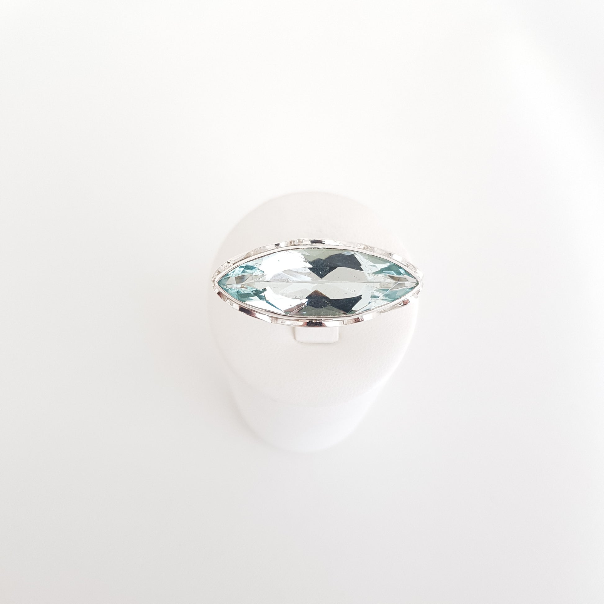 Curly Marquise Ring Bue Obsidian - Idee D'Arte Positano