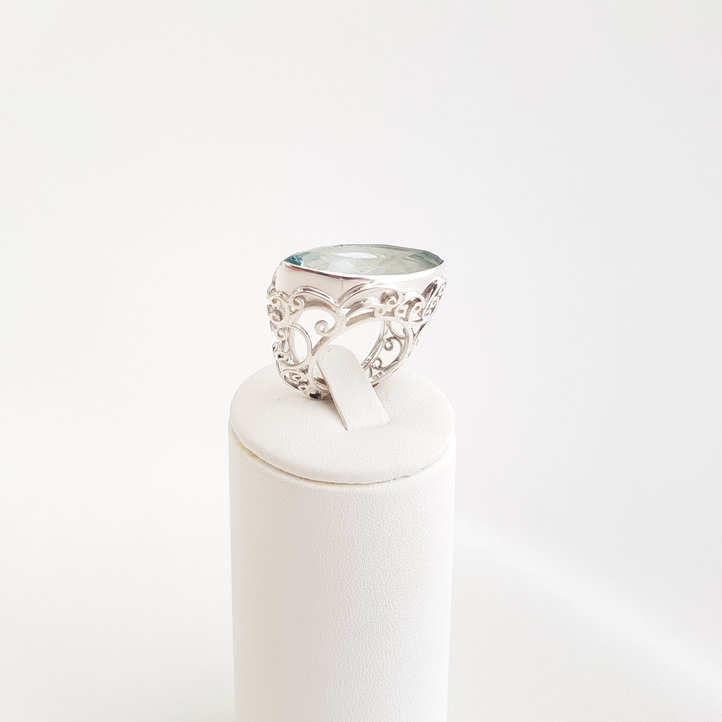 Curly Marquise Ring Bue Obsidian - Idee D'Arte Positano
