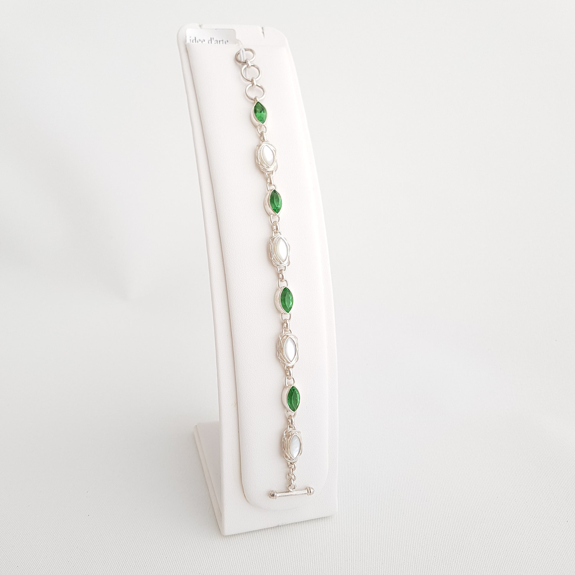 MultiEyes Bracelet Obsidian/Mother of Pearls - Idee D'Arte Positano