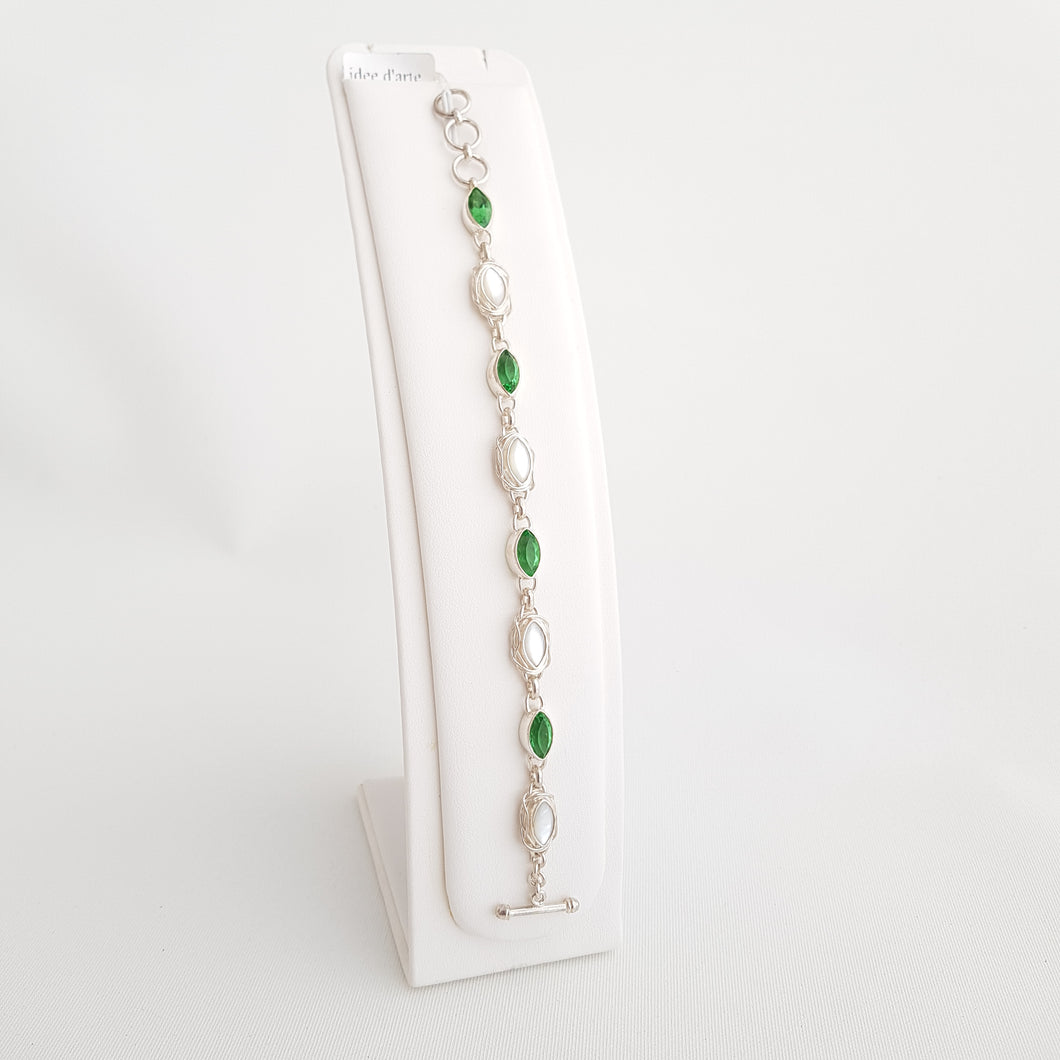 MultiEyes Bracelet Obsidian/Mother of Pearls - Idee D'Arte Positano