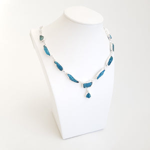 Slender Necklace Blue Apatite - Idee D'Arte Positano