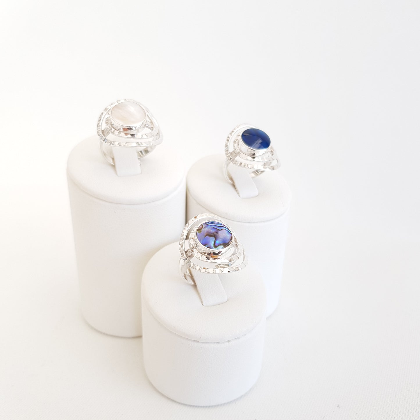 Double silver circles Rings - Idee D'Arte Positano