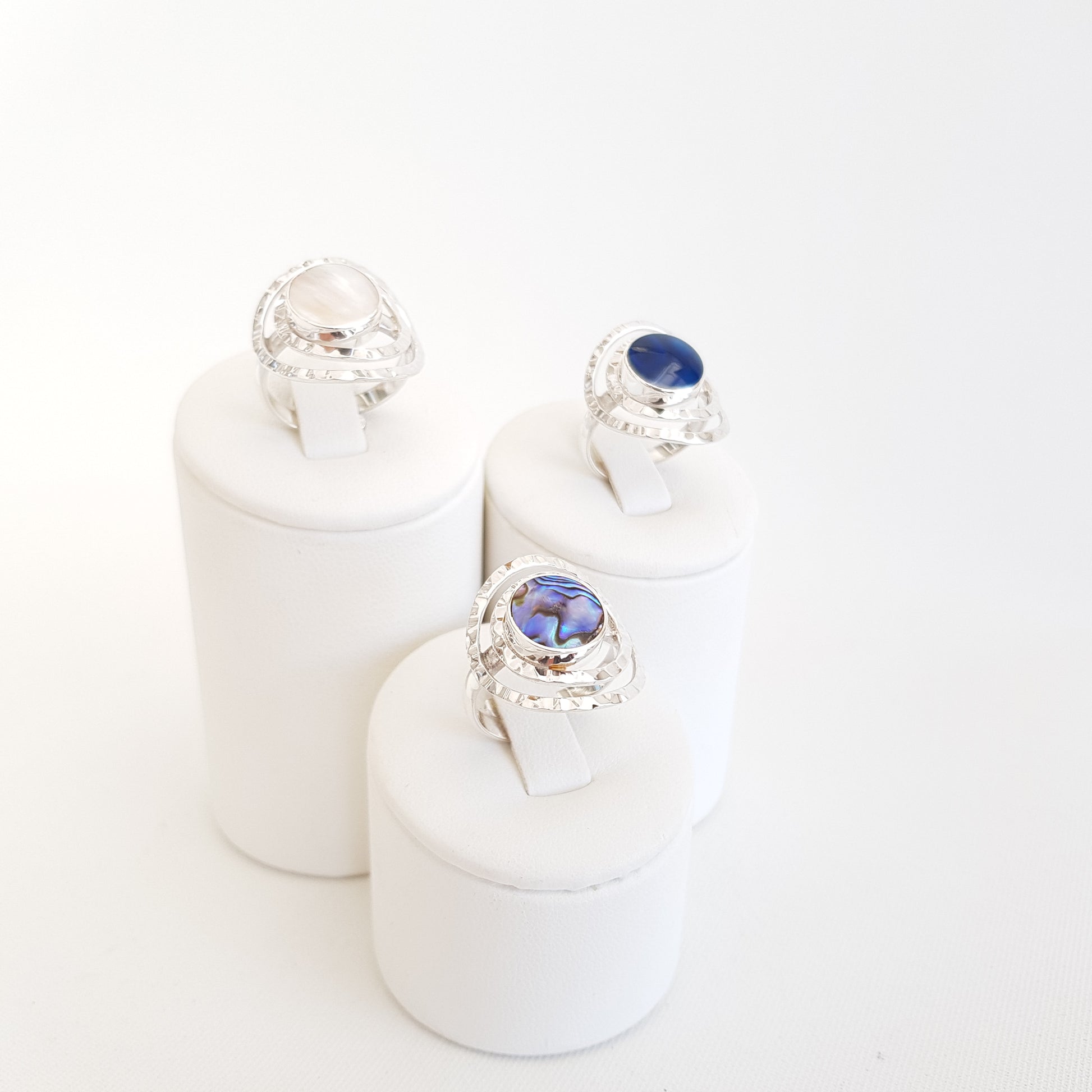 Double silver circles Rings - Idee D'Arte Positano