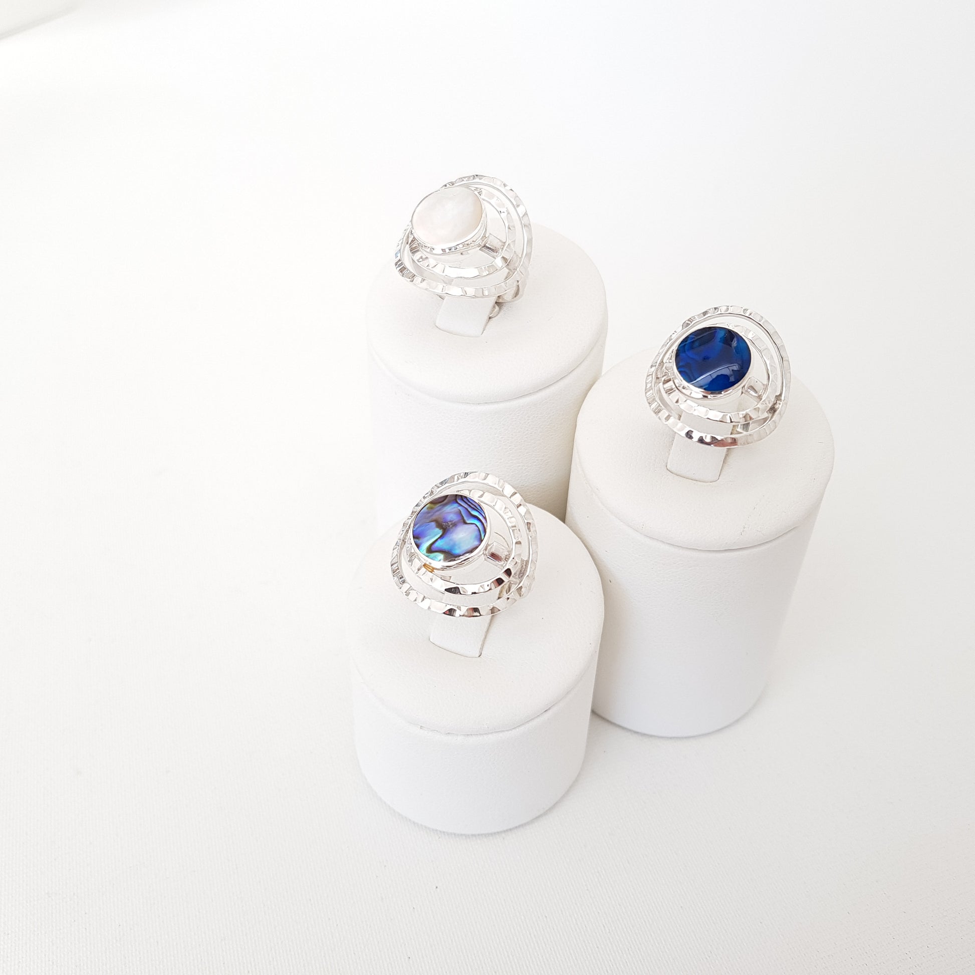 Double silver circles Rings - Idee D'Arte Positano