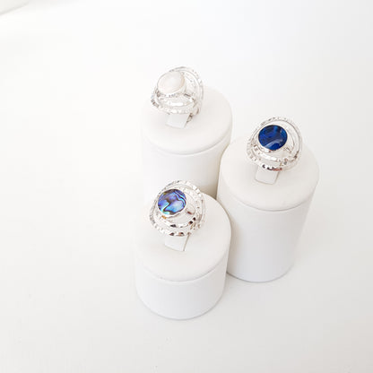 Double silver circles Rings - Idee D'Arte Positano