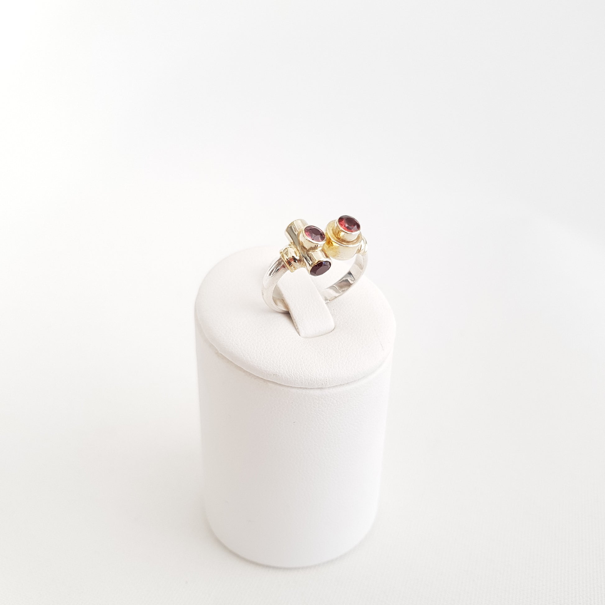 Double Garnet Ring - Idee D'Arte Positano