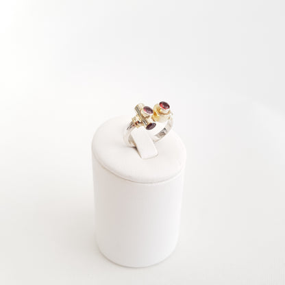 Double Garnet Ring - Idee D'Arte Positano