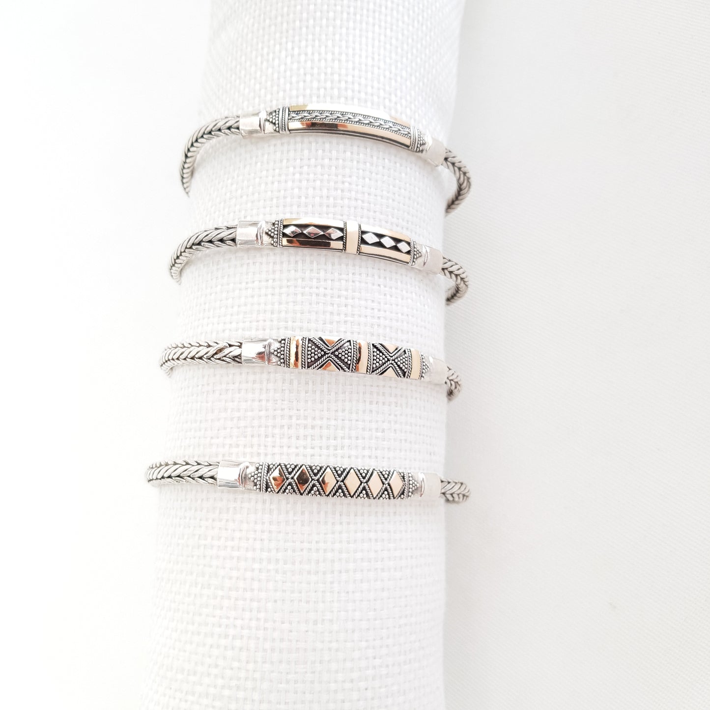 Silver and Gold Bracelet - Idee D'Arte Positano