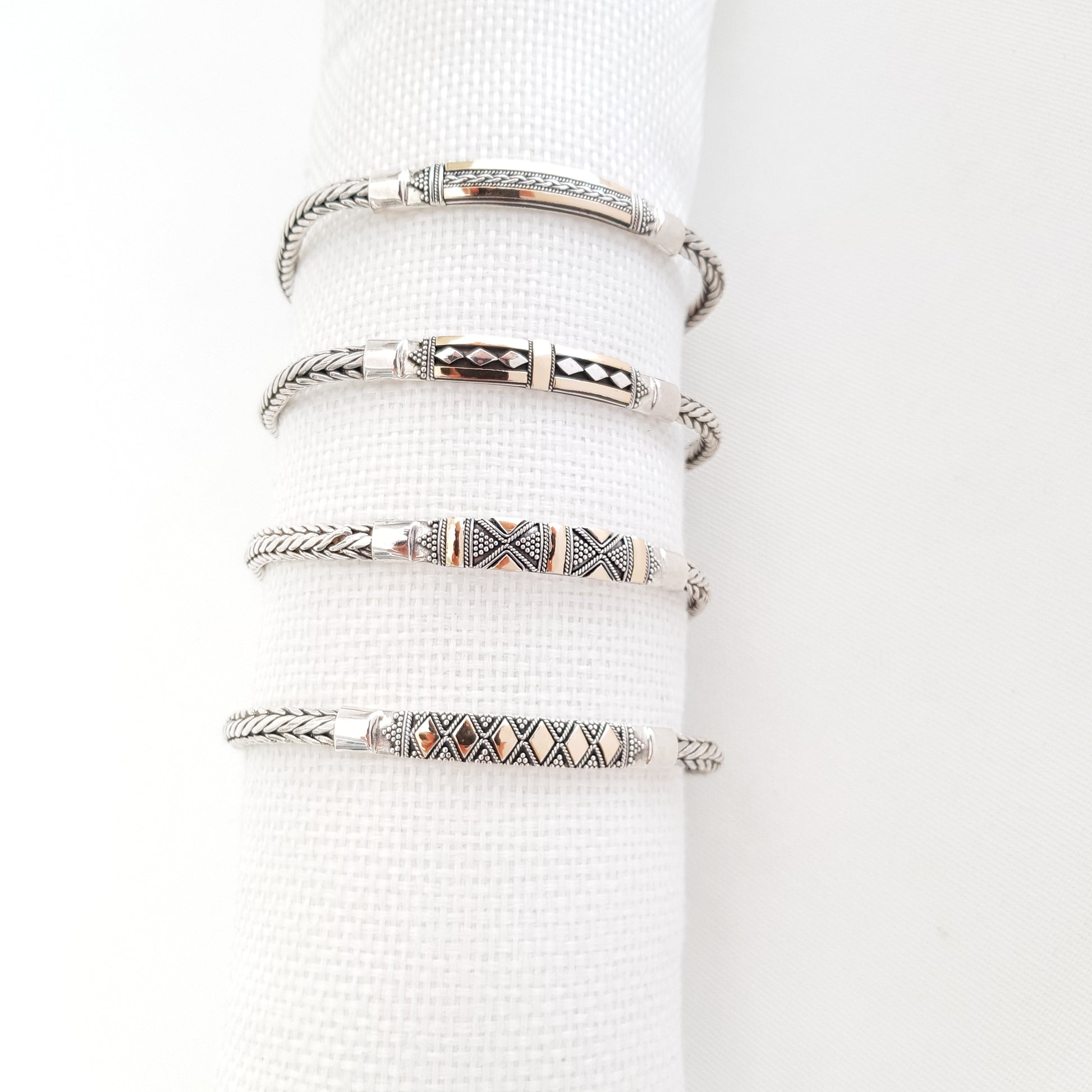 Silver and Gold Bracelet - Idee D'Arte Positano