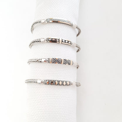 Silver and Gold Bracelet - Idee D'Arte Positano