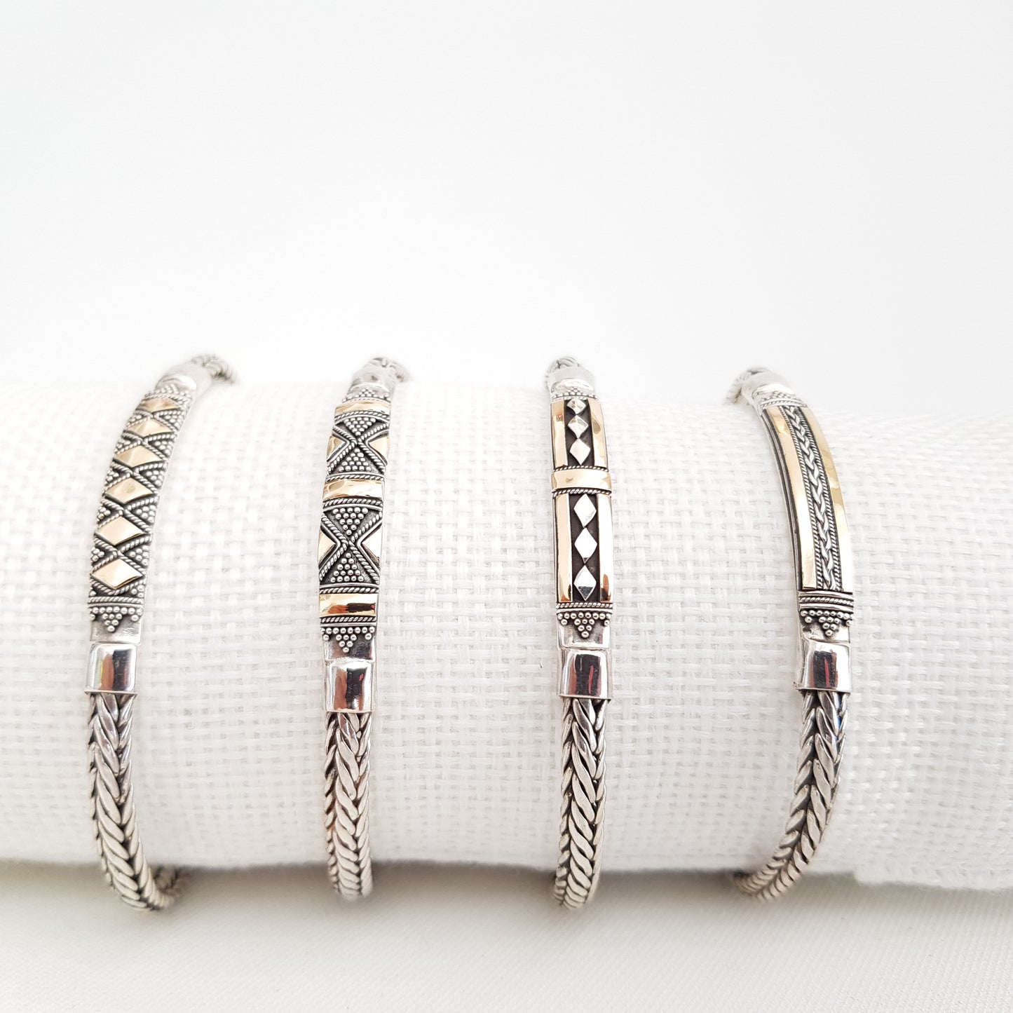 Silver and Gold Bracelet - Idee D'Arte Positano