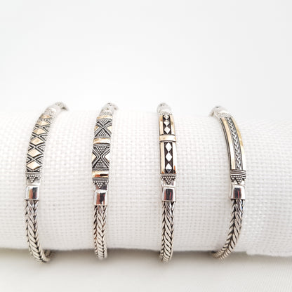 Silver and Gold Bracelet - Idee D'Arte Positano