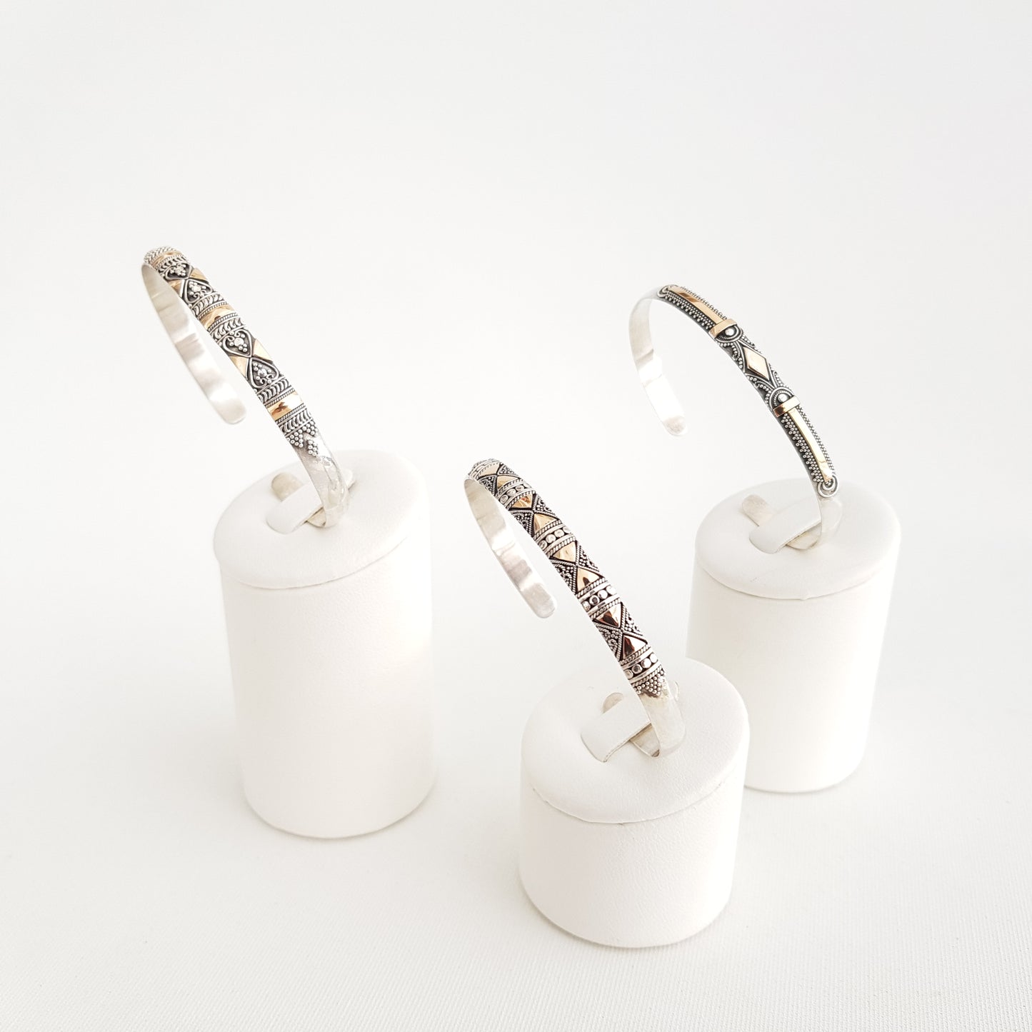 Silver and Gold Flexible Bracelet - Idee D'Arte Positano