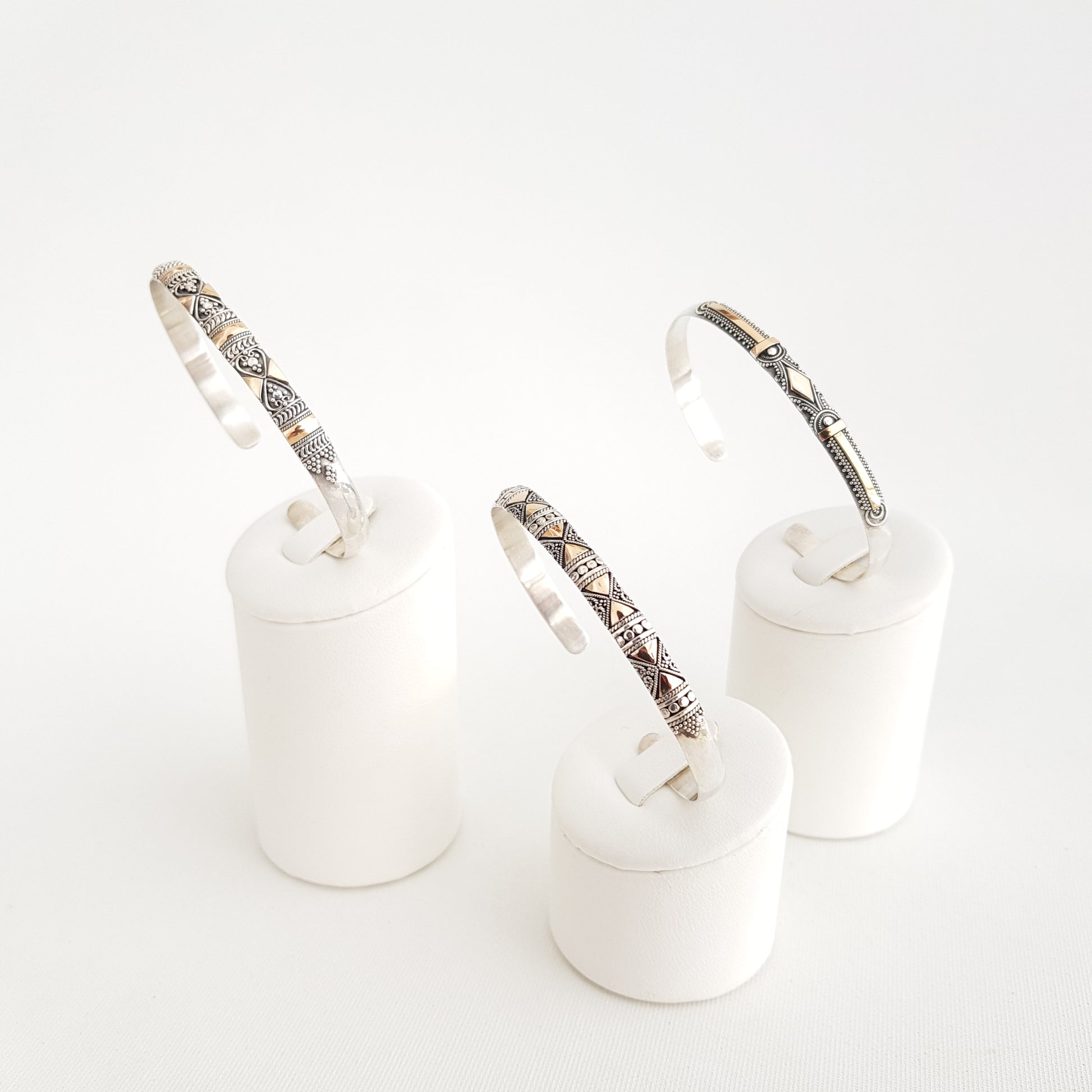 Silver and Gold Flexible Bracelet - Idee D'Arte Positano