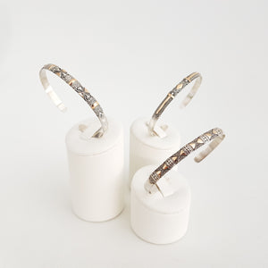 Silver and Gold Flexible Bracelet - Idee D'Arte Positano