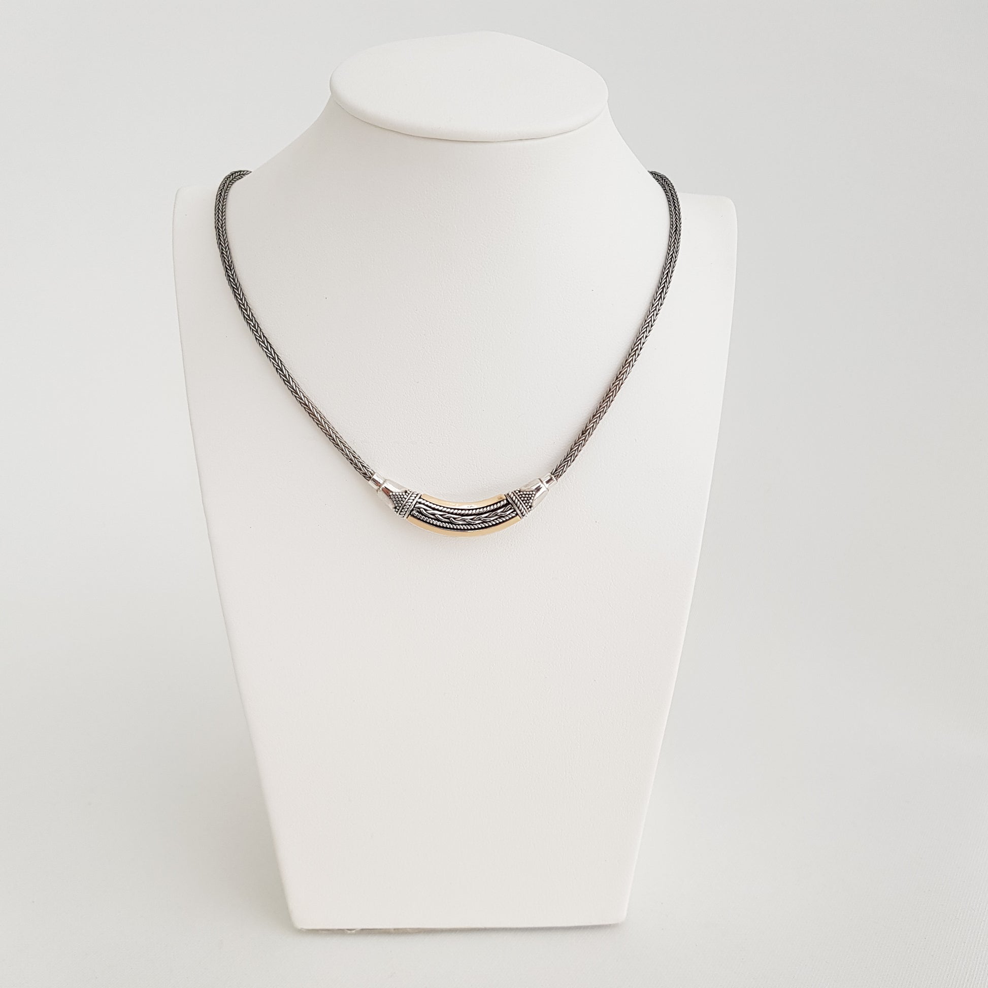 Snake Necklace Silver and Gold - Idee D'Arte Positano