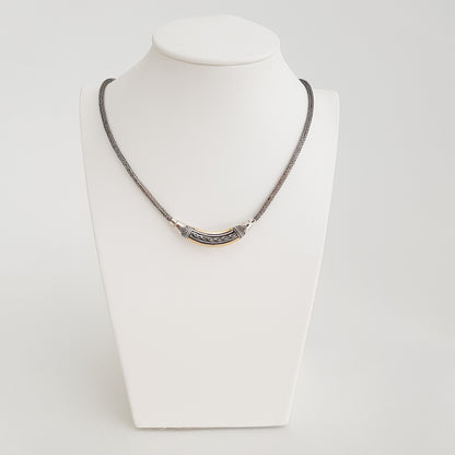 Snake Necklace Silver and Gold - Idee D'Arte Positano